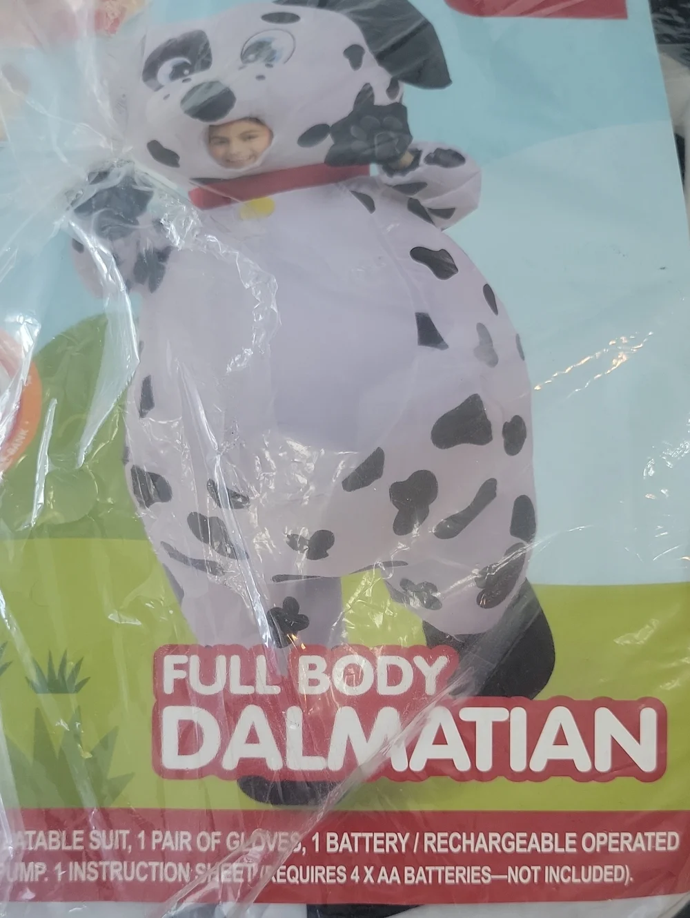 Spooktacular Creations Full Body Inflatable Dalmatian Costume Child 7-10Yrs. NIP
